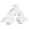 Ekena Millwork Ericson Architectural Grade PVC Gable Bracket, 48"W x 22"H x 6"D x 6"F, 11/12 Pitch GBP048X22X0606ERI00 - alternate 1